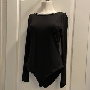 H&M body suit open back with rhinestones M NWT